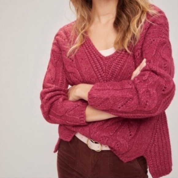 Anthropologie Sweaters - Anthropologie Ramona Cable Knit Sweater Size Small